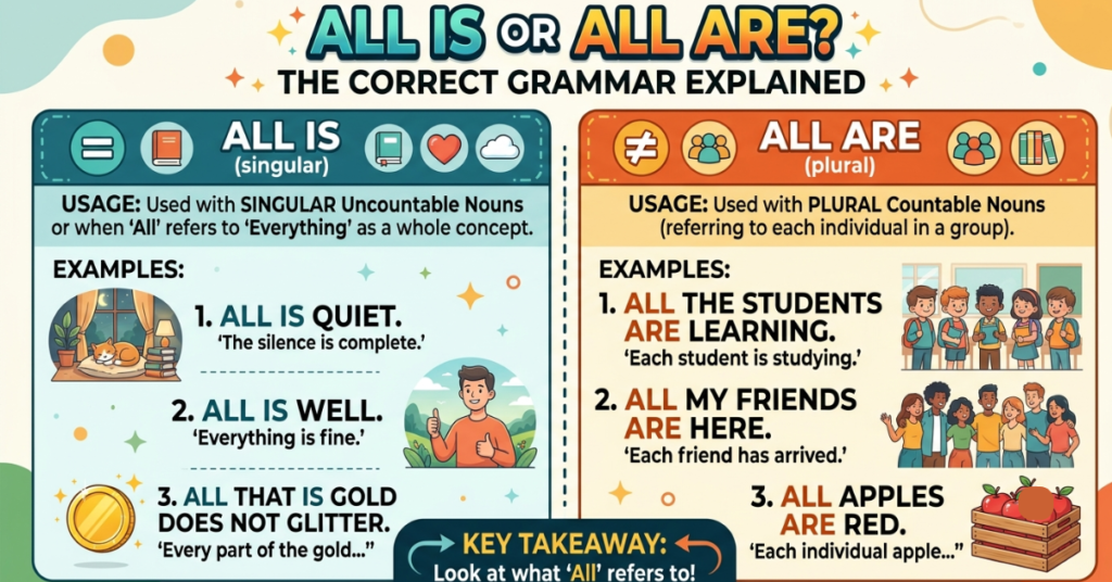 All Is or All Are? The Correct Grammar Explained