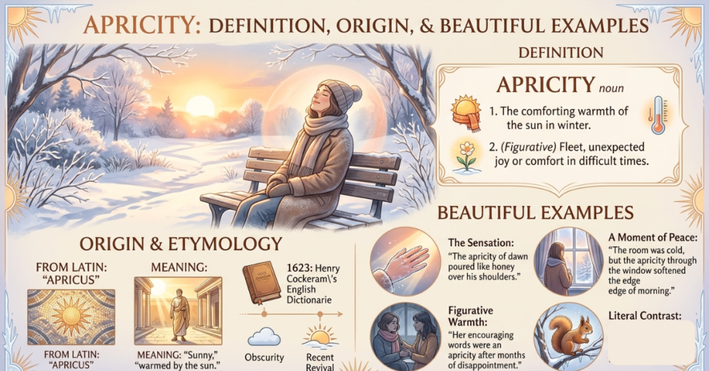 Apricity Meaning: Definition, Origin, and Beautiful Examples