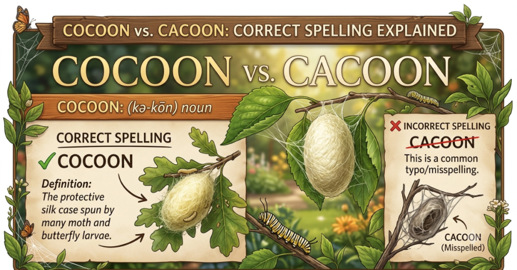 Cacoon or Cocoon: Correct Spelling Explained
