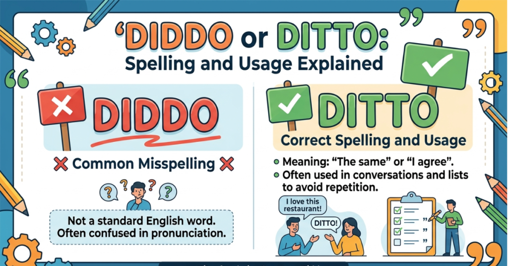 Diddo or Ditto: Meaning, Spelling & Usage Explained