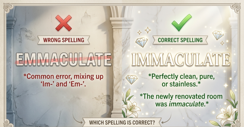 Emmaculate or Immaculate: Which Spelling Is Correct?