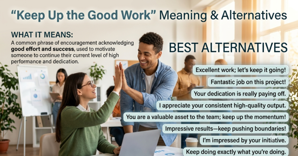 Keep Up the Good Work Meaning & Best Alternatives