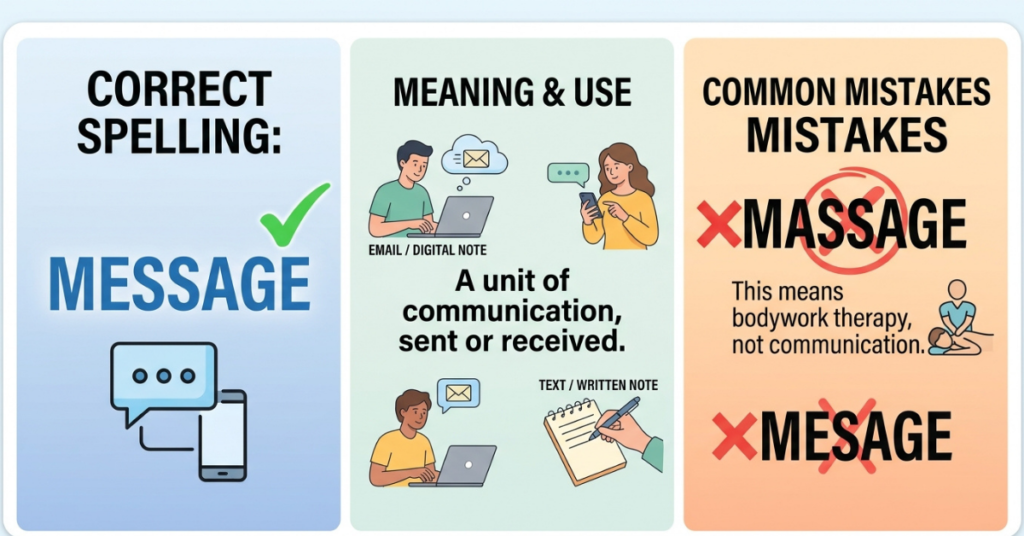 Message Spelling: Correct Spelling, Meaning & Common Mistakes