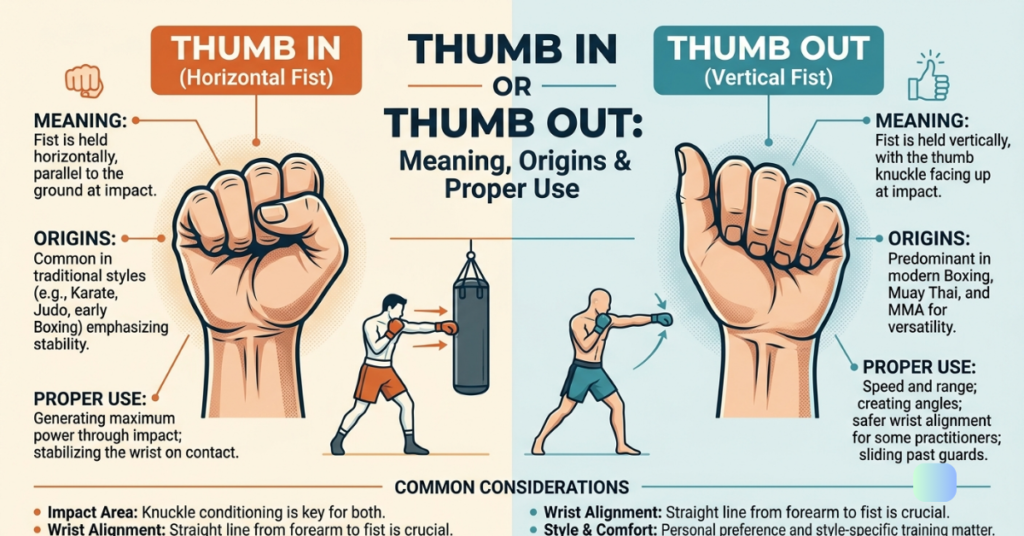 Thumb In or Thumb Out: Meaning, Origins & Proper Use