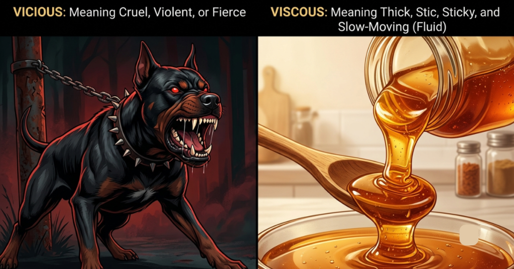Vicious vs Viscous: Meaning, Differences, and Easy Examples