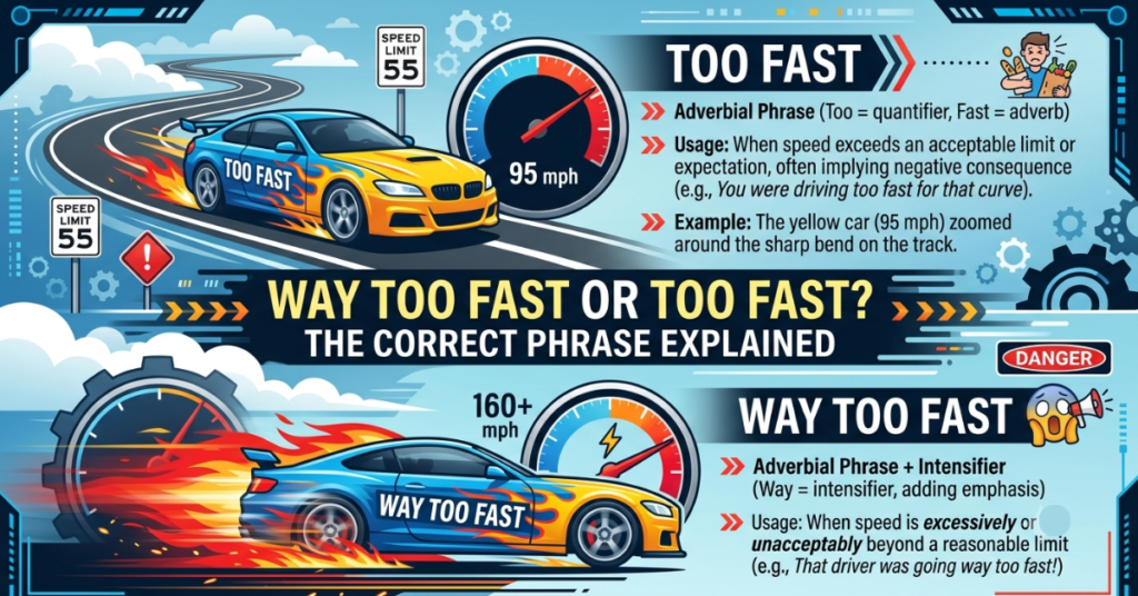 Way Too Fast or Too Fast? The Correct Phrase Explained