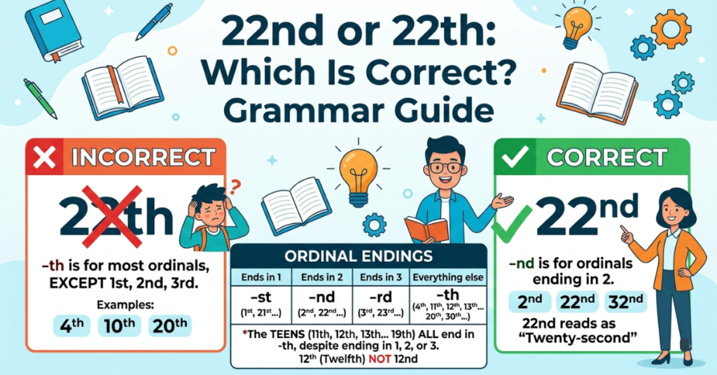 22nd or 22th: Which Is Correct? Grammar Guide