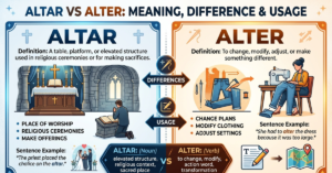Altar vs Alter: Meaning, Difference & Usage