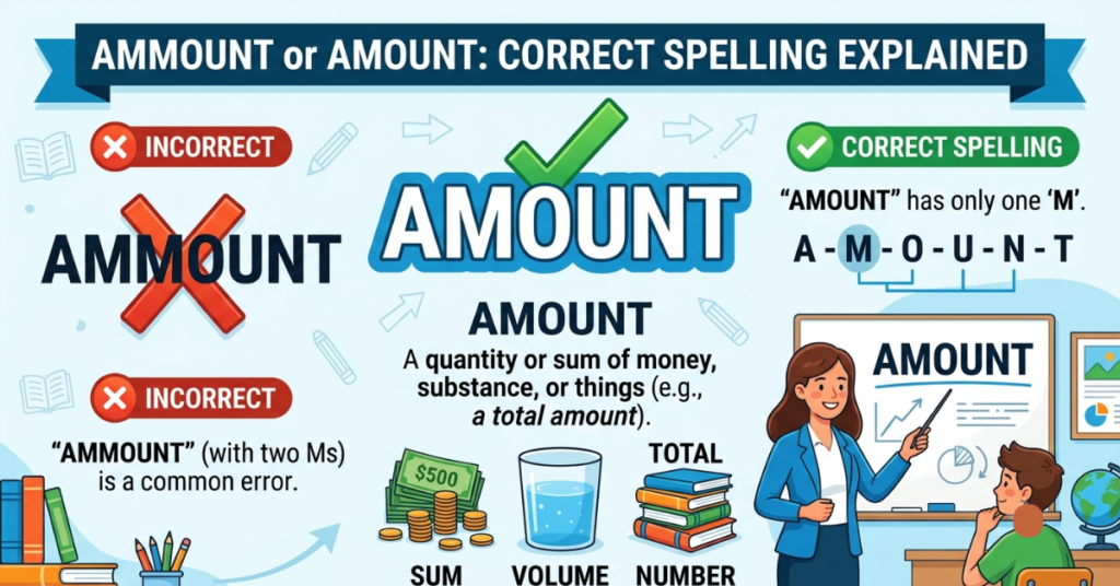 Ammount or Amount: Correct Spelling Explained