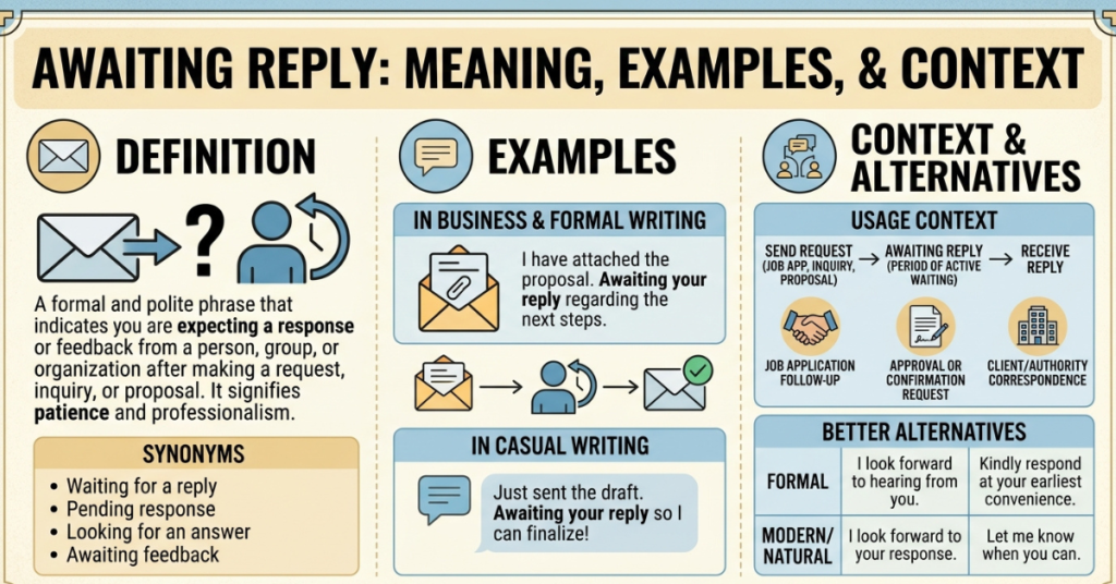 Awaiting Reply Meaning: Definition & Examples