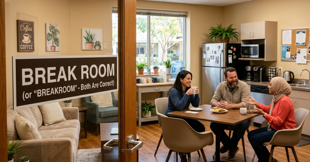 Breakroom or Break Room: Which Is Correct?