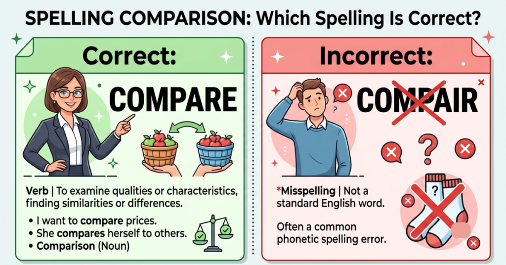 Compare or Compair: Which Spelling Is Correct?