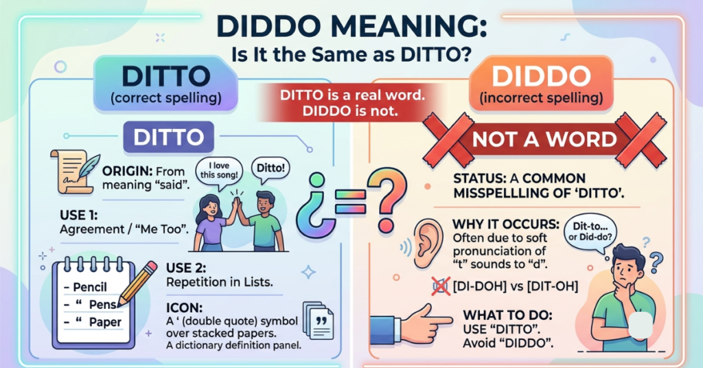 Diddo Meaning: Is It the Same as Ditto?