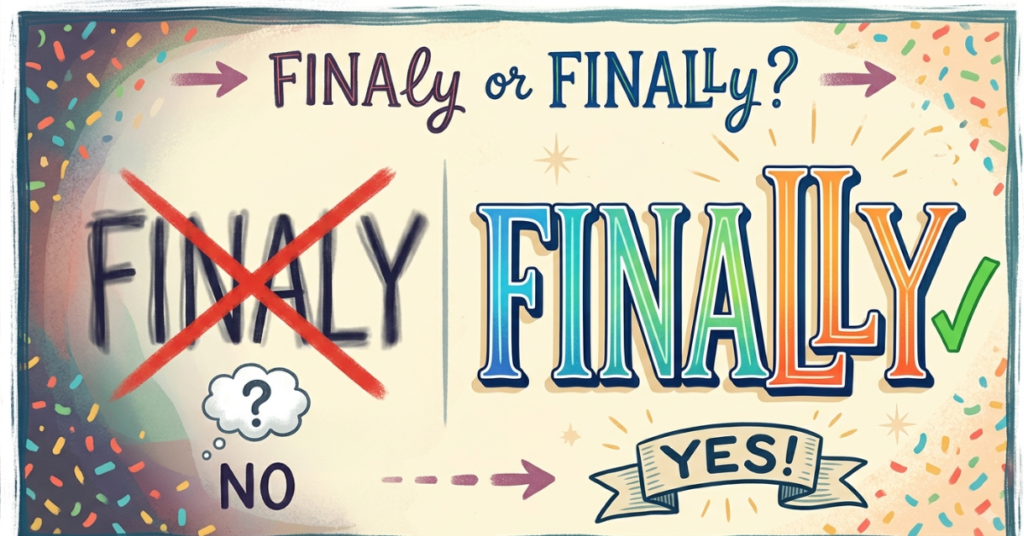 Finaly or Finally: Which Spelling Is Correct?