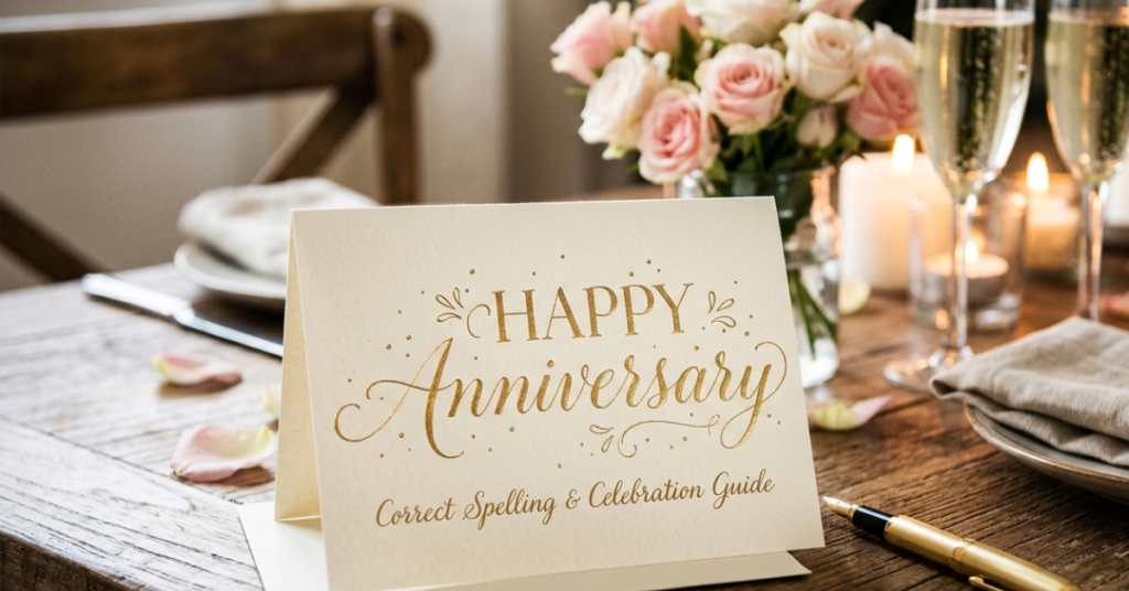 Happy Anniversary Spelling: Correct English Guide