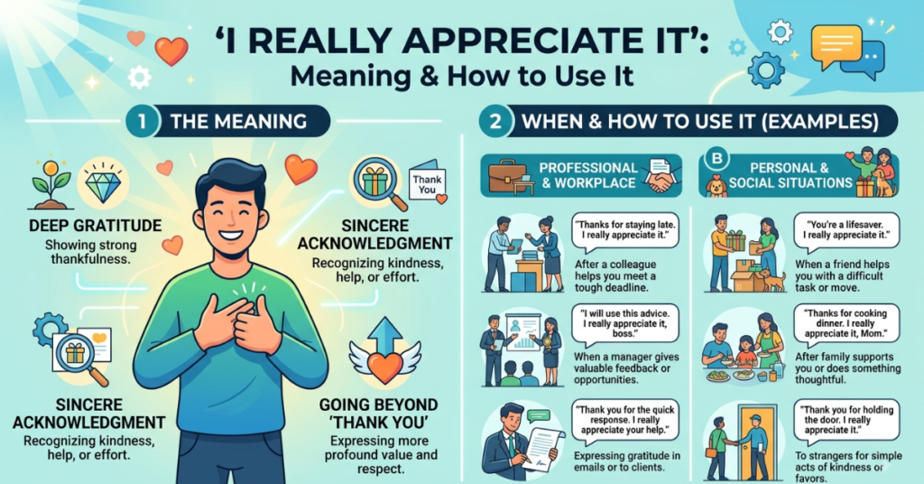I Really Appreciate It Meaning & How to Use It