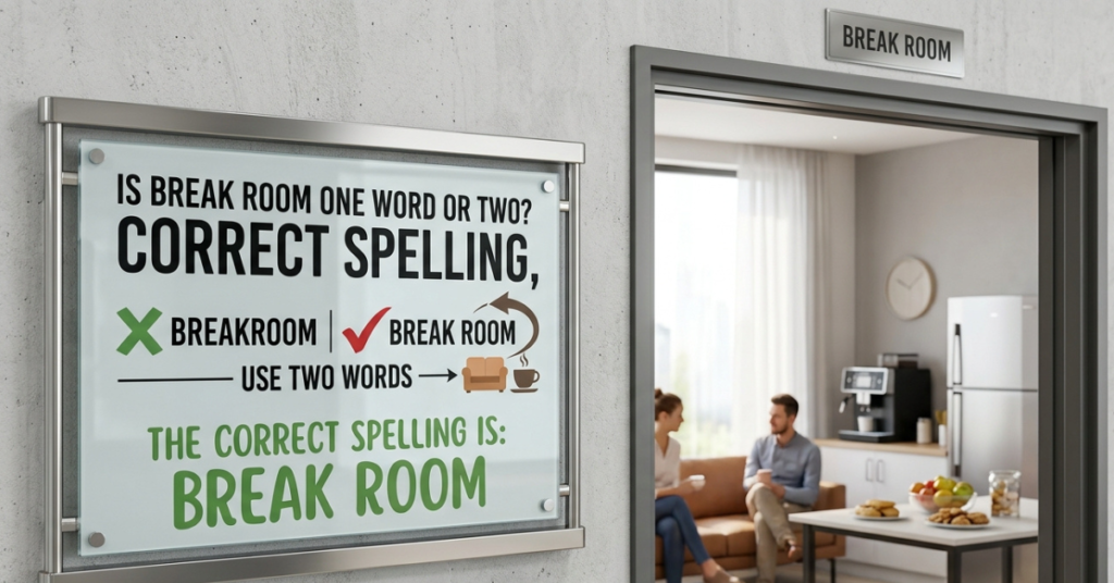 Is Break Room One Word or Two? Correct Spelling