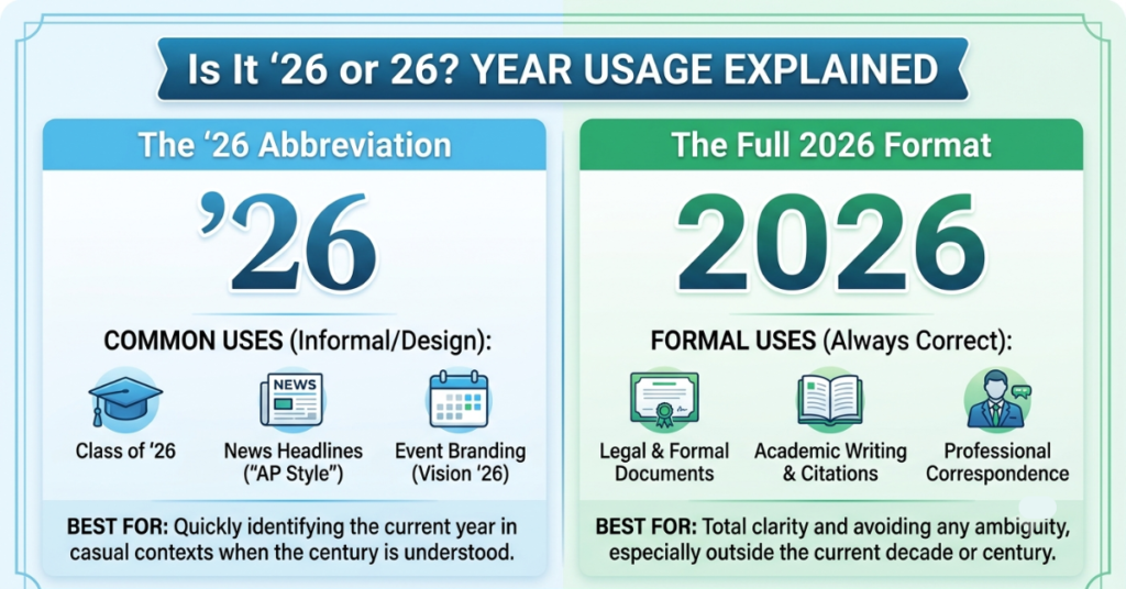 Is It ’26 or 26? Correct Year Usage Explained