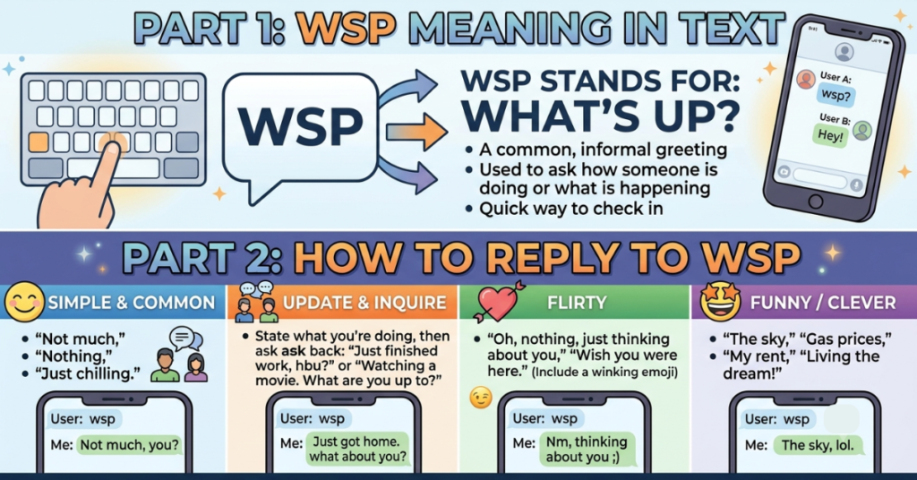 WSP Meaning in Text: What It Means and How to Reply